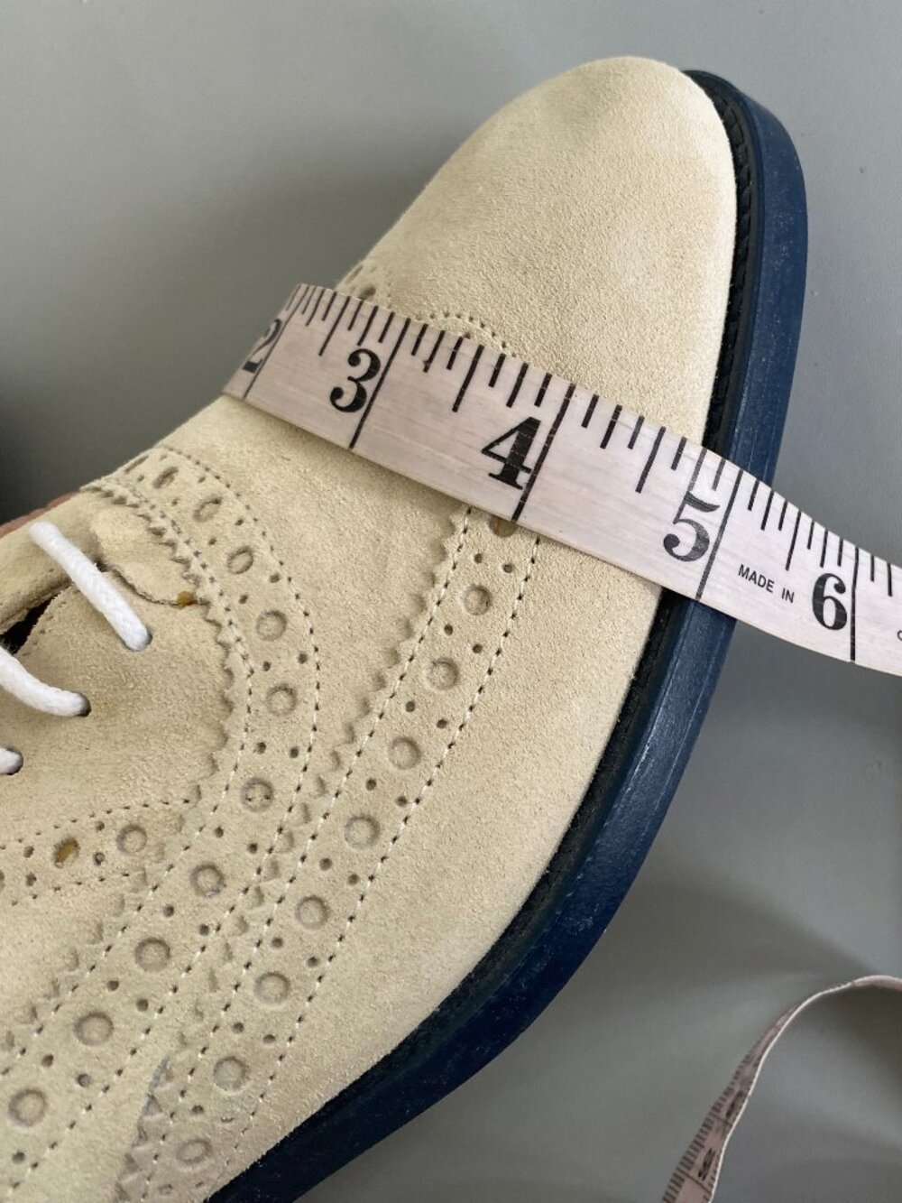 BOEMOS Cream Suede Wingtip Oxfords - Women's Flats & Loafers - Picture 11 of 12
